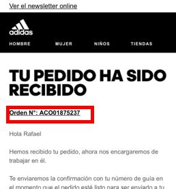 cómo devolver adidas online